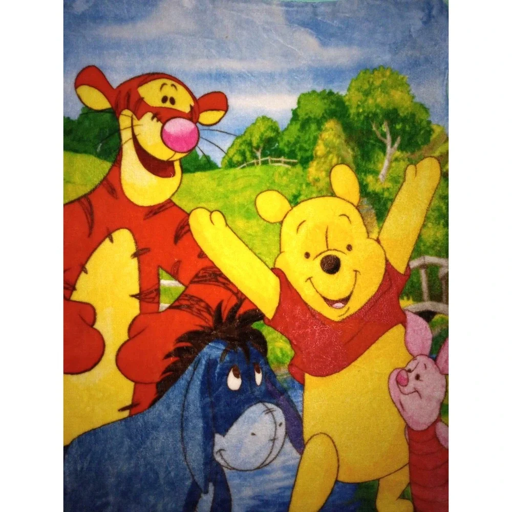 Disney Winnie The Pooh Plush Blanket Sherpa SL‎ Home Fashions Piglet Tigger